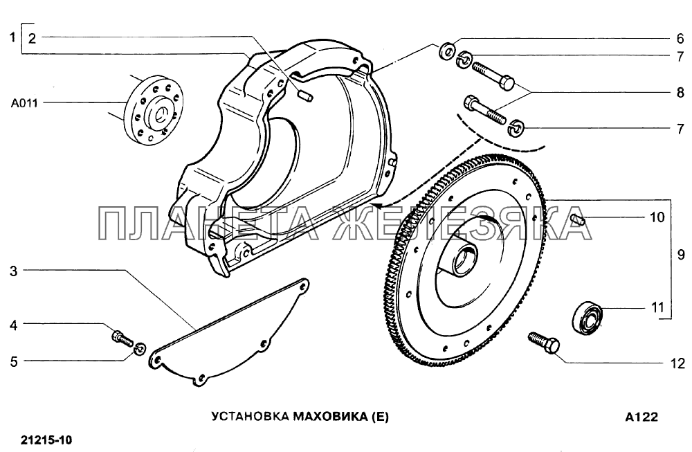 Установка маховика (Е) ВАЗ-21213-214i